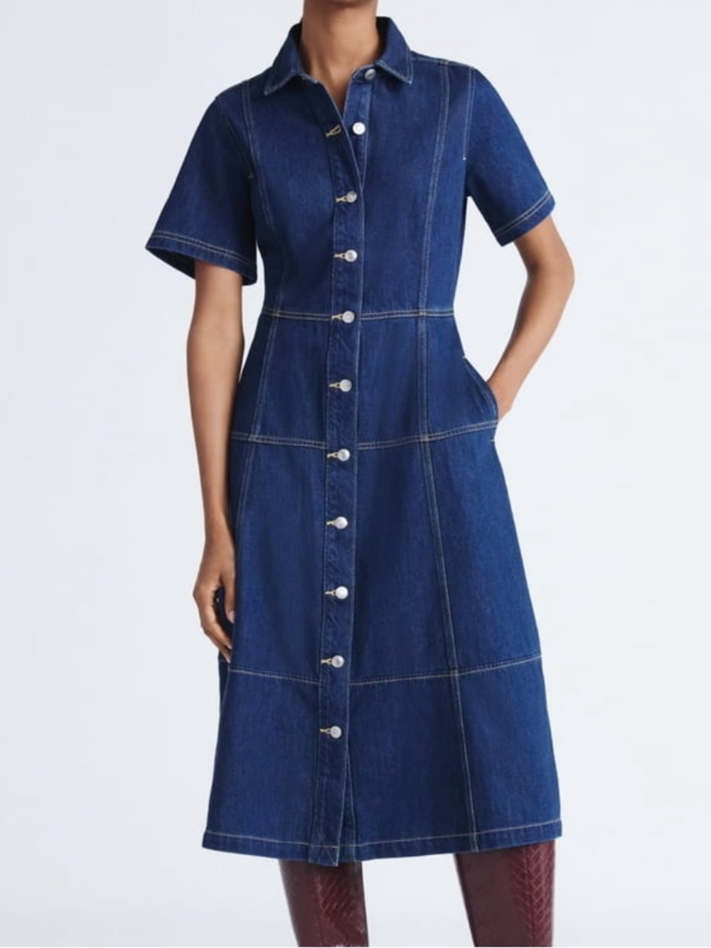 Free Assembly NWT Denim Midi Dress XXL